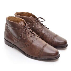 Men Cable & Co. Brown Cap Toe Lace Up Ankle Boots 9.5 D